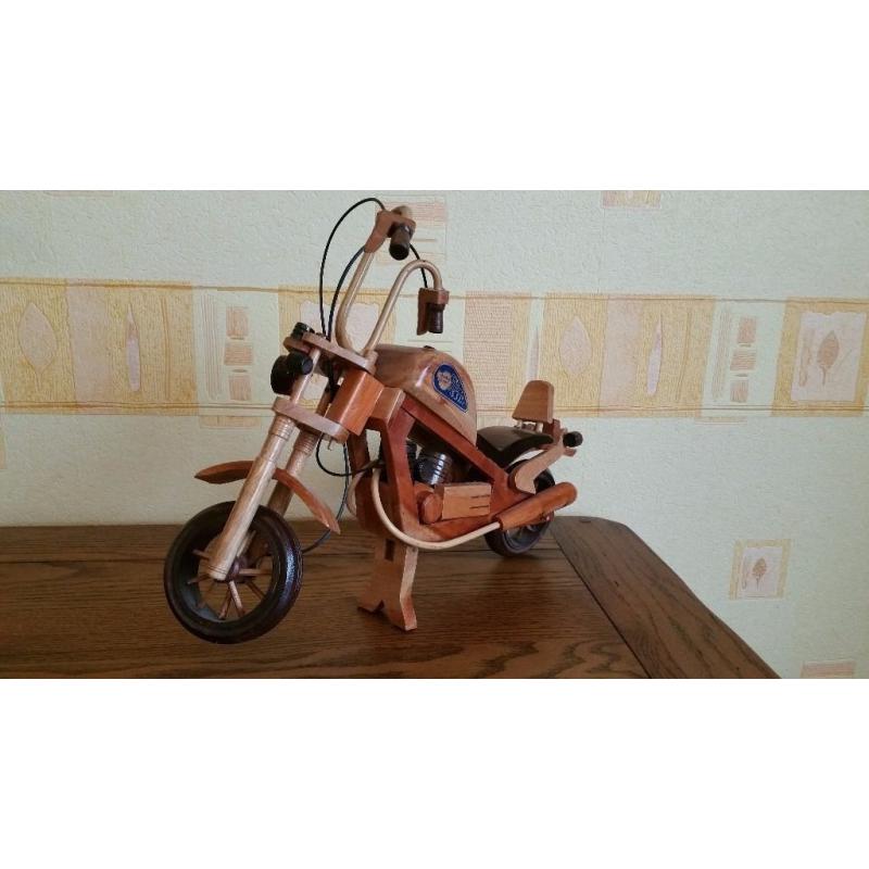 HARLEY DAVIDSON WOODEN CRAFT ORNAMENT