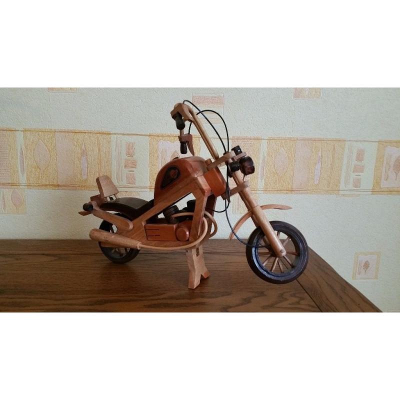 HARLEY DAVIDSON WOODEN CRAFT ORNAMENT