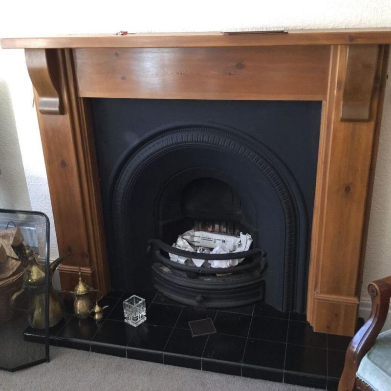 Gallery cast iron fireplace and wood surround