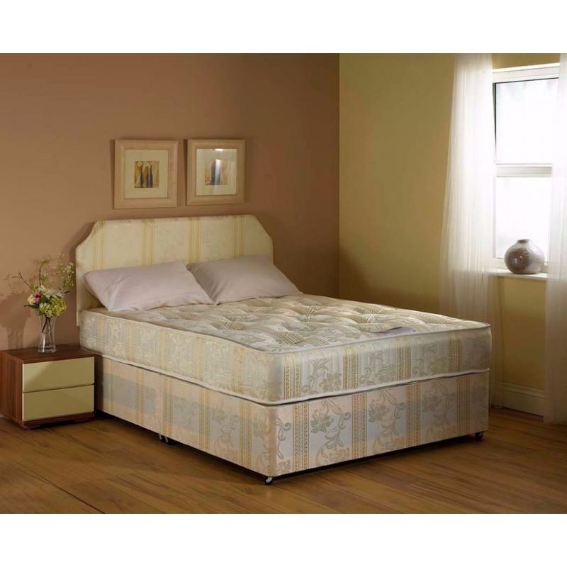 BRAND NEW - Kingsize Bed with 9inch Dual-Sided Semi Orthopedic Mattress 9" Deep Quilt MATTRESS