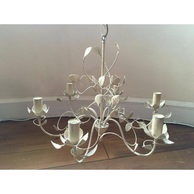 B&Q Eva Cream 6 Lamp Pendant Ceiling Light