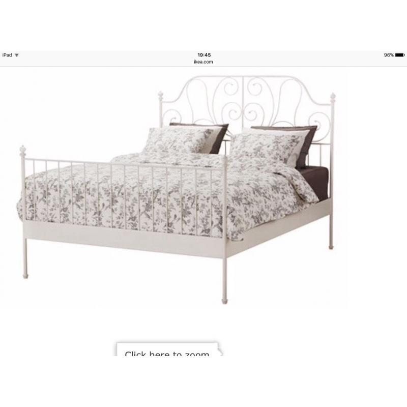 White double bed