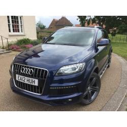 AUDI Q7 3.0 TDI DIESEL AUTO S LINE *46K Miles, FSH, HPI CLR, 7 SEATER, BARGAIN GENUINE FULLY LOADED