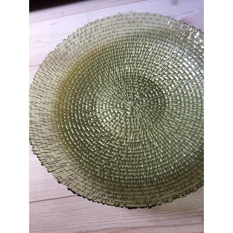 Large glass platter ex condition