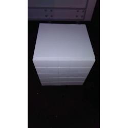 White Gloss Cube Cabinet / Bedside Table