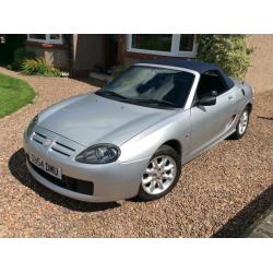 MG TF - 2004 Reg (54) - Silver/Navy Blue Soft Top - 1.6 - 114bhp Petrol - 42K