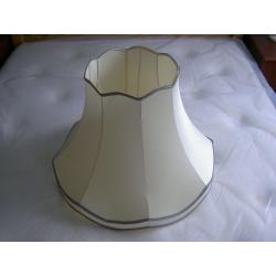 Standard lamp shade in beige fabric