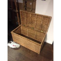 Large rattan storage baskets