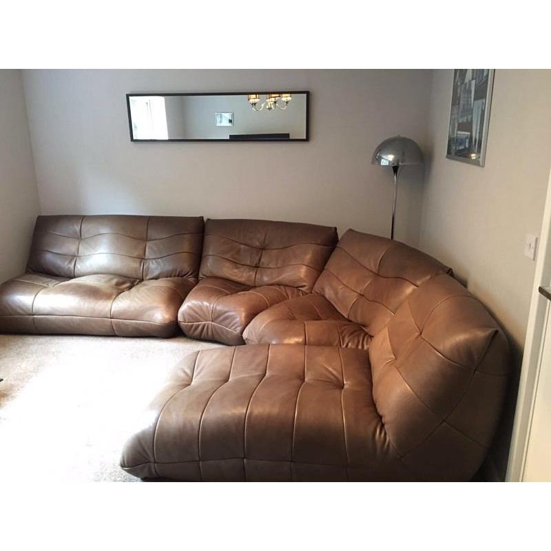 Leather corner sofa