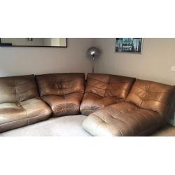 Leather corner sofa