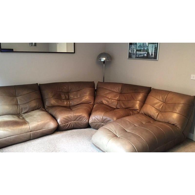 Leather corner sofa