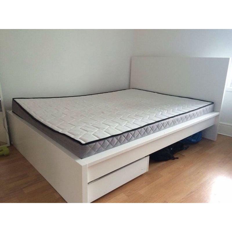 Ikea white double bed frame great condition