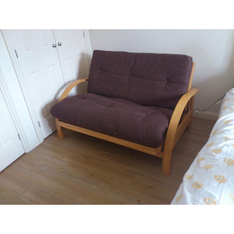 SOFA BED, four feet wide by six feet six, had little use as spare bed in spare room