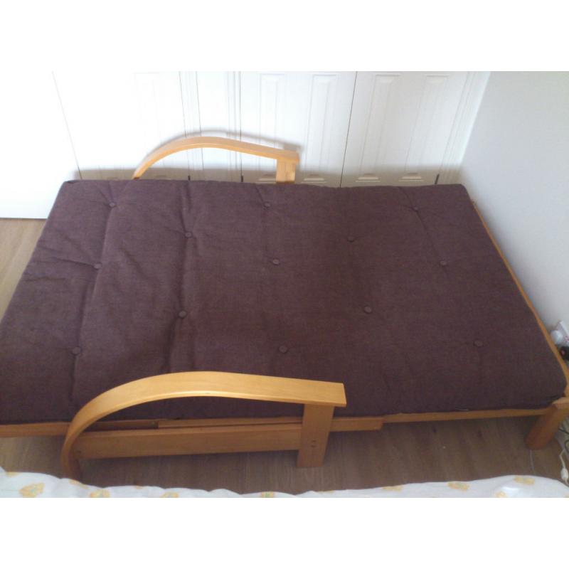 SOFA BED, four feet wide by six feet six, had little use as spare bed in spare room