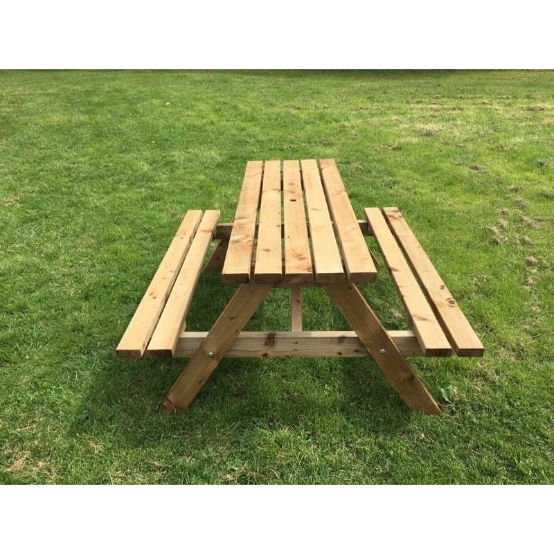 picnic benches