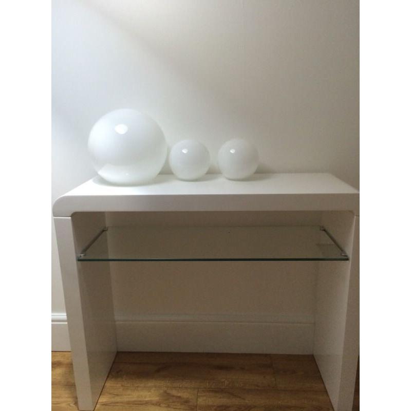 White High Gloss hall table