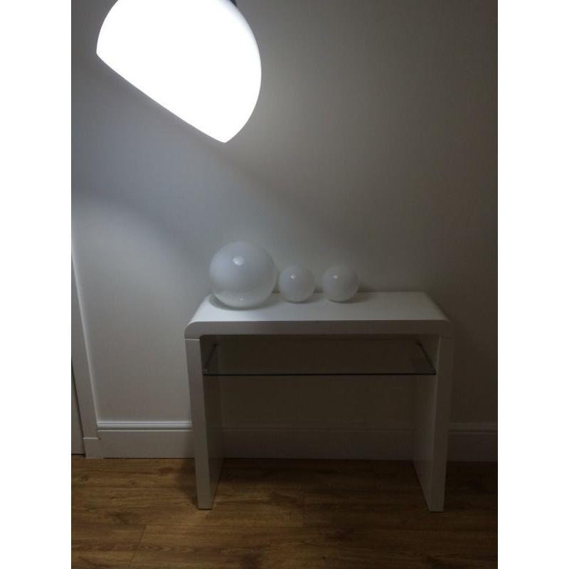 White High Gloss hall table