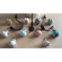 Ceramic knobs / handles / Hooks. Many different styles. free delivery to local area.