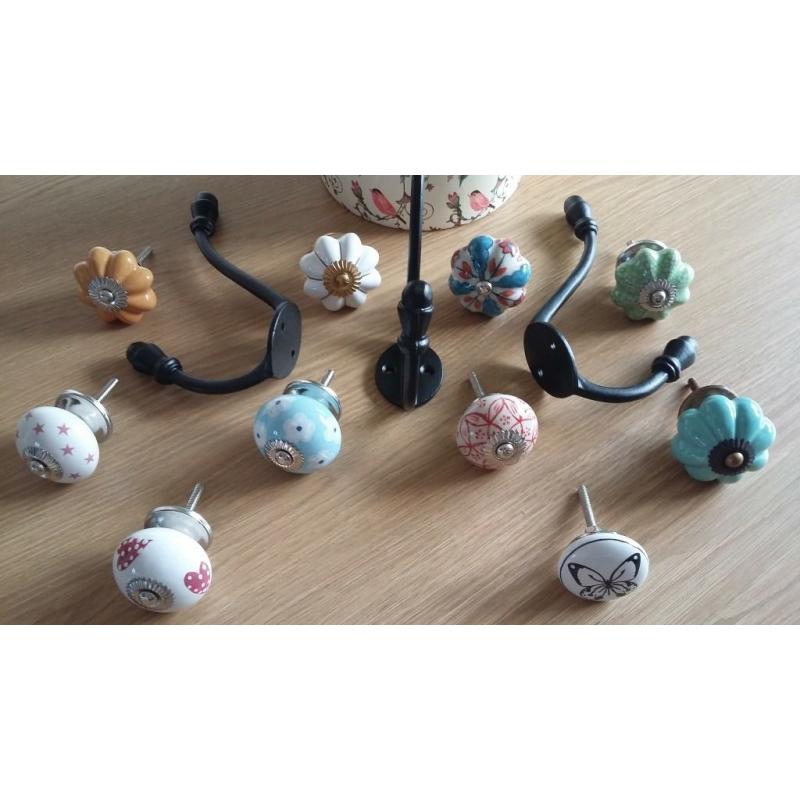 Ceramic knobs / handles / Hooks. Many different styles. free delivery to local area.