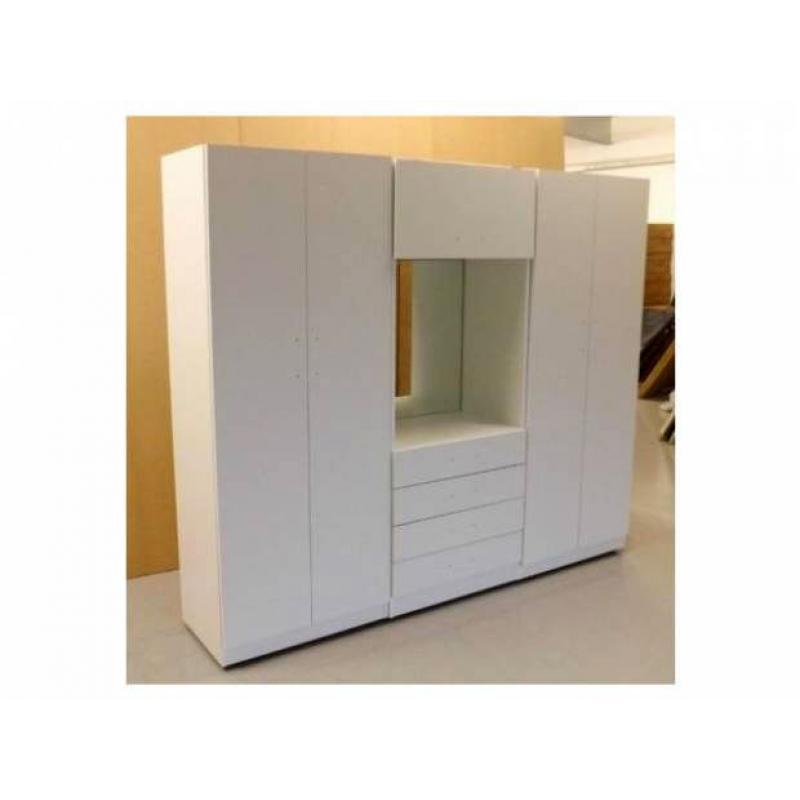 Fully Assembled 4 Door Family Fitment wardrob Set, Mirror Drawer Shelve Rails- Brand New