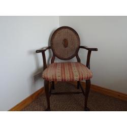 Vintage Cane Back Occasional Chair