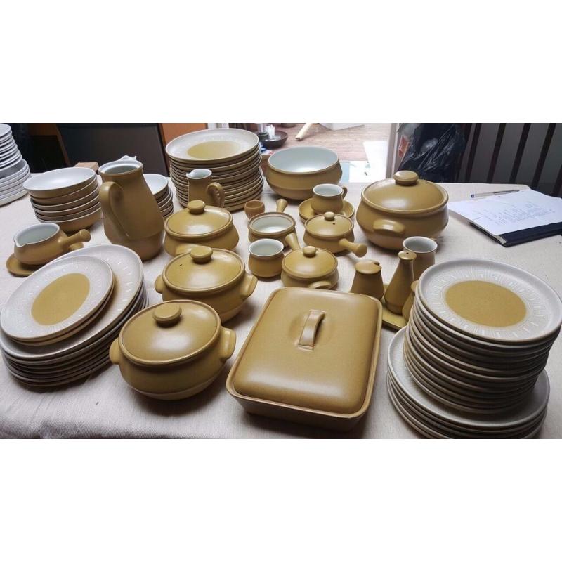 Vintage DENBY "ODE" Stoneware - 60s/70s - Many Pieces - 'Antique Gold'