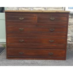 Large Victorian chest of drawers