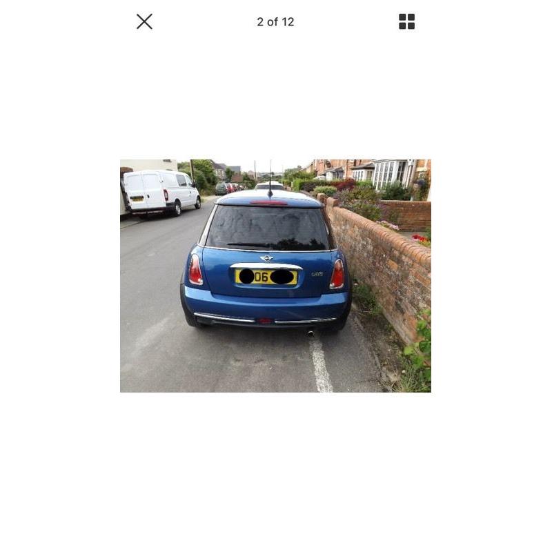 Blue mini one 2006 - 77,000miles MOT til July 2017