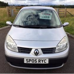 2005 Renault Grand Scenic 7 seat 1.6 vvt rush model in silver, MANUAL HANDBRAKE, 66k mot Nov LOVELY!