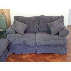 2 John Lewis deep blue sofas