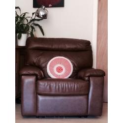 Brown leather electric reclining chair