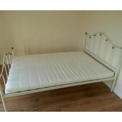 Double bed with IKEA mattress