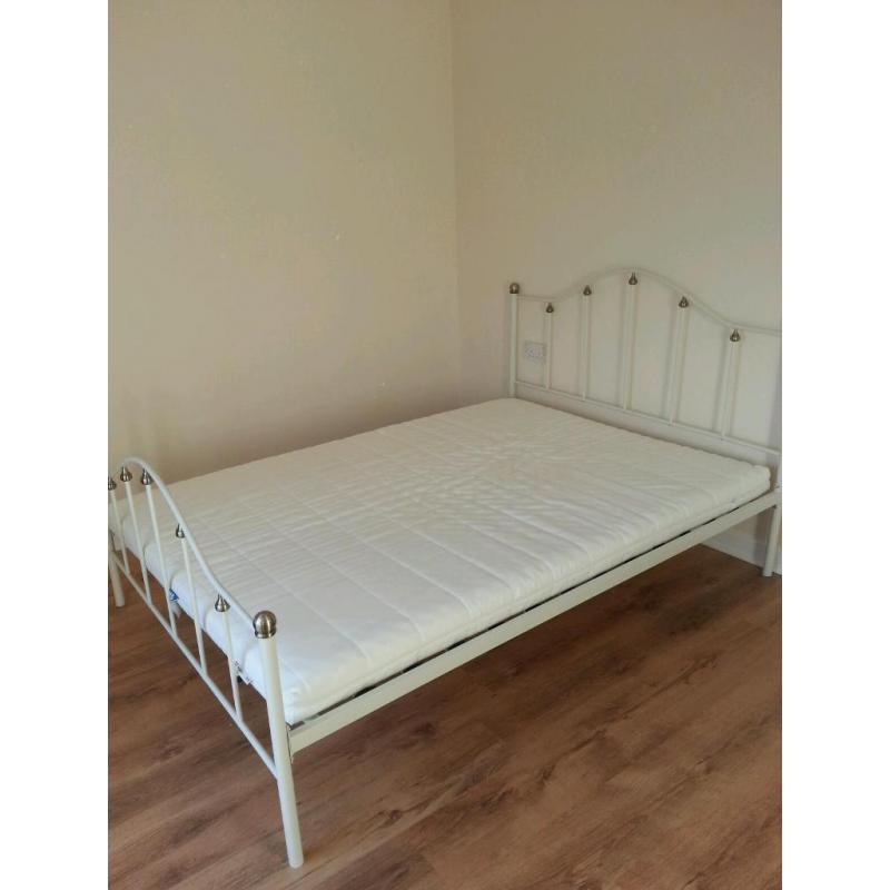 Double bed with IKEA mattress