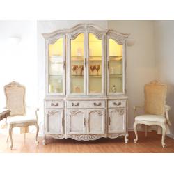 *** SUMMER CLEARANCE *** ENDING SOON *** Beautiful French Antique Shabby Chic Glass Cabinet !!!