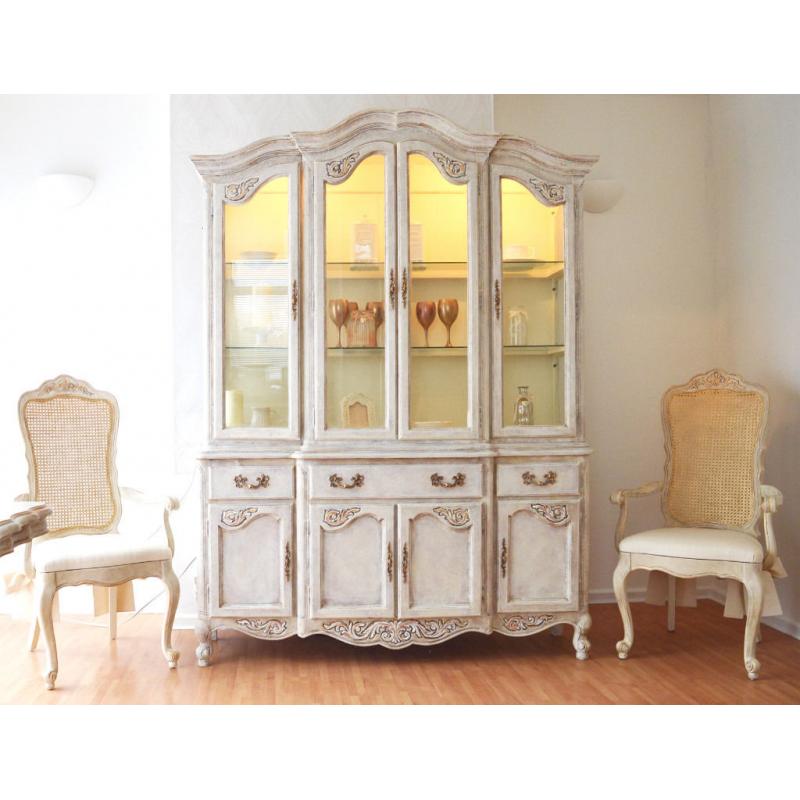 *** SUMMER CLEARANCE *** ENDING SOON *** Beautiful French Antique Shabby Chic Glass Cabinet !!!