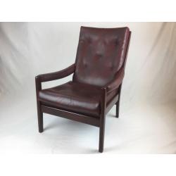 Cintique High Back Easy Chair - Oxblood Red Fireside Armchair