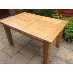 100% Solid Oak Extending Dining Table.