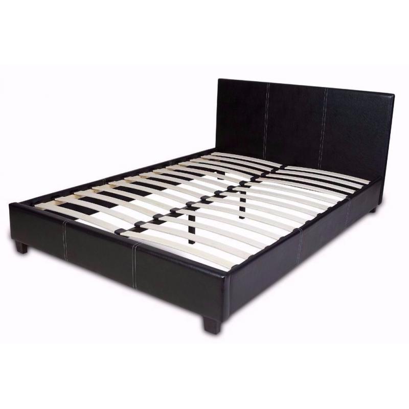 **FREE DELIVERY** BRAND NEW Double Leather Bed With 9" Semi Orthopaedic Mattress we do single bed