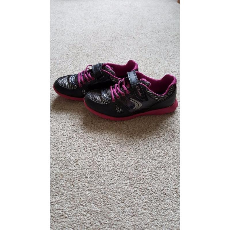 Girl's Clarks trainers size 12F