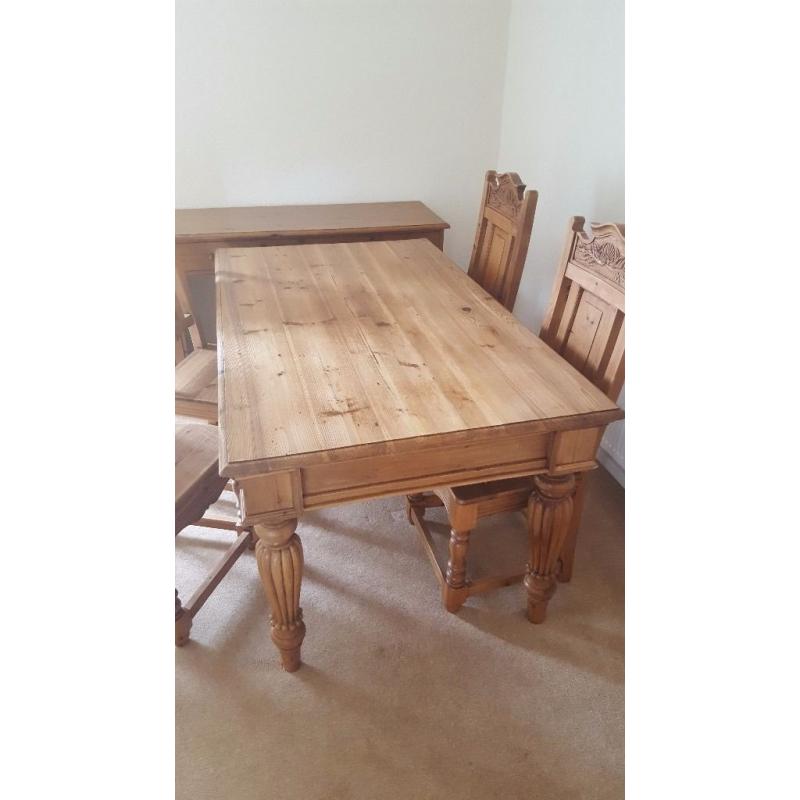 Sold Wooden table and chairs