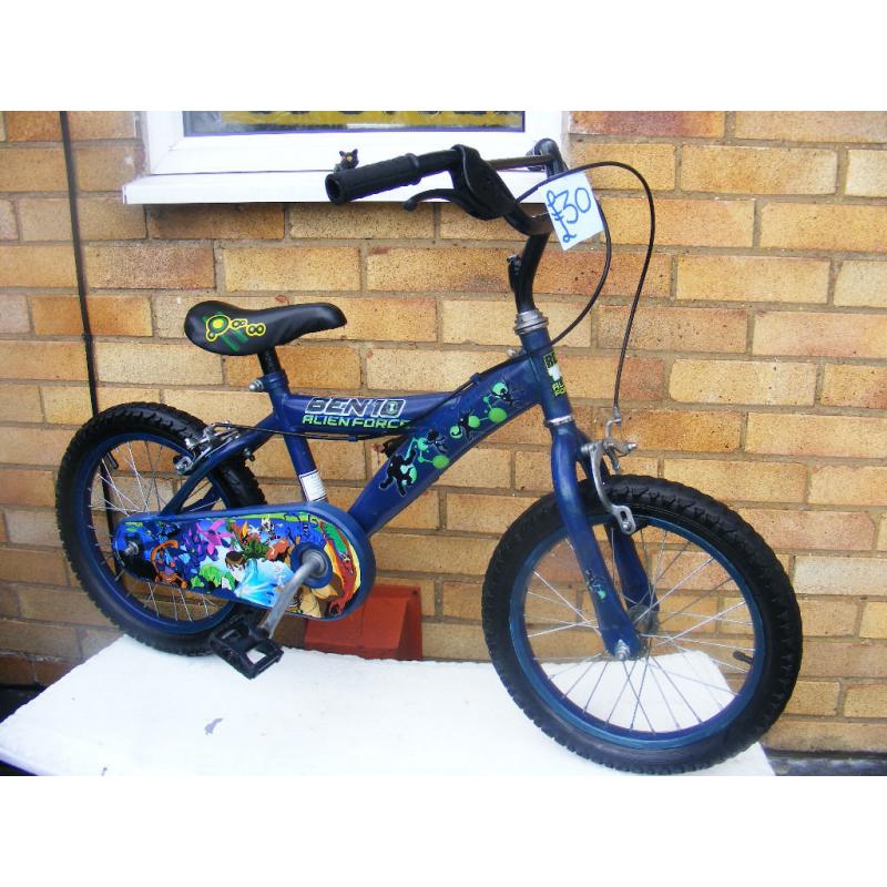 16" WHEEL BEN 10 BIKE IN GOOD WORKING ORDER AGE 4+