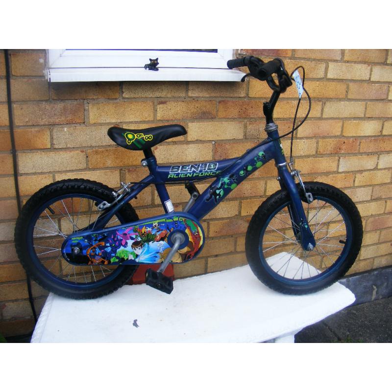 16" WHEEL BEN 10 BIKE IN GOOD WORKING ORDER AGE 4+