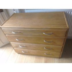 Beautiful oak chest of drawers/ archiects drawers