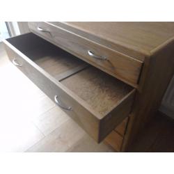 Beautiful oak chest of drawers/ archiects drawers