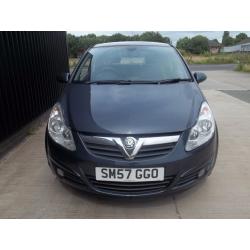 2007 (57) Vauxhall Corsa 1.3 CDTi 16v Design 3dr (a/c) Diesel Service History, 2 Keys May P/x