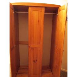 Triple Pine wood wardrobe