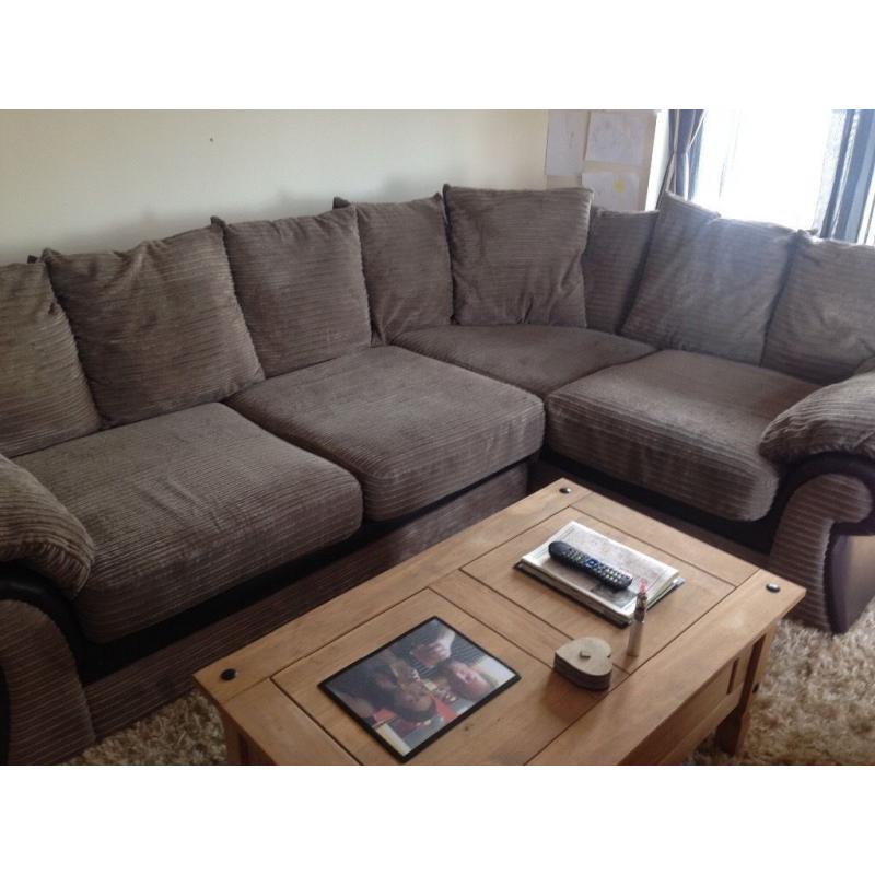 DFS brown corner sofa