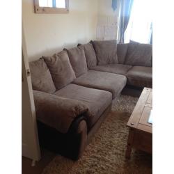 DFS brown corner sofa