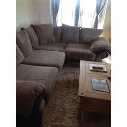 DFS brown corner sofa