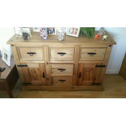 Oak side board / cabinet